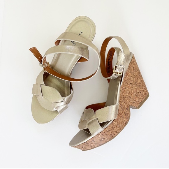 FADED GLORY | Silver Strappy Wedge Espadrilles | 8.5 - Picture 4 of 9